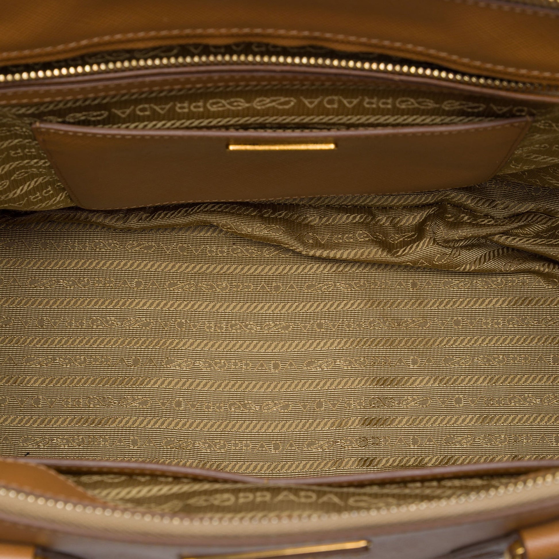 Prada Medium Bicolor Saffiano Lux Galleria Double Zip Satchel