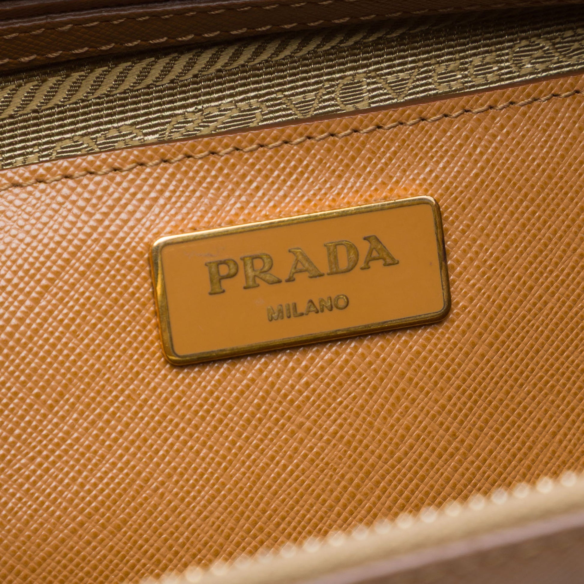 Prada Medium Bicolor Saffiano Lux Galleria Double Zip Satchel
