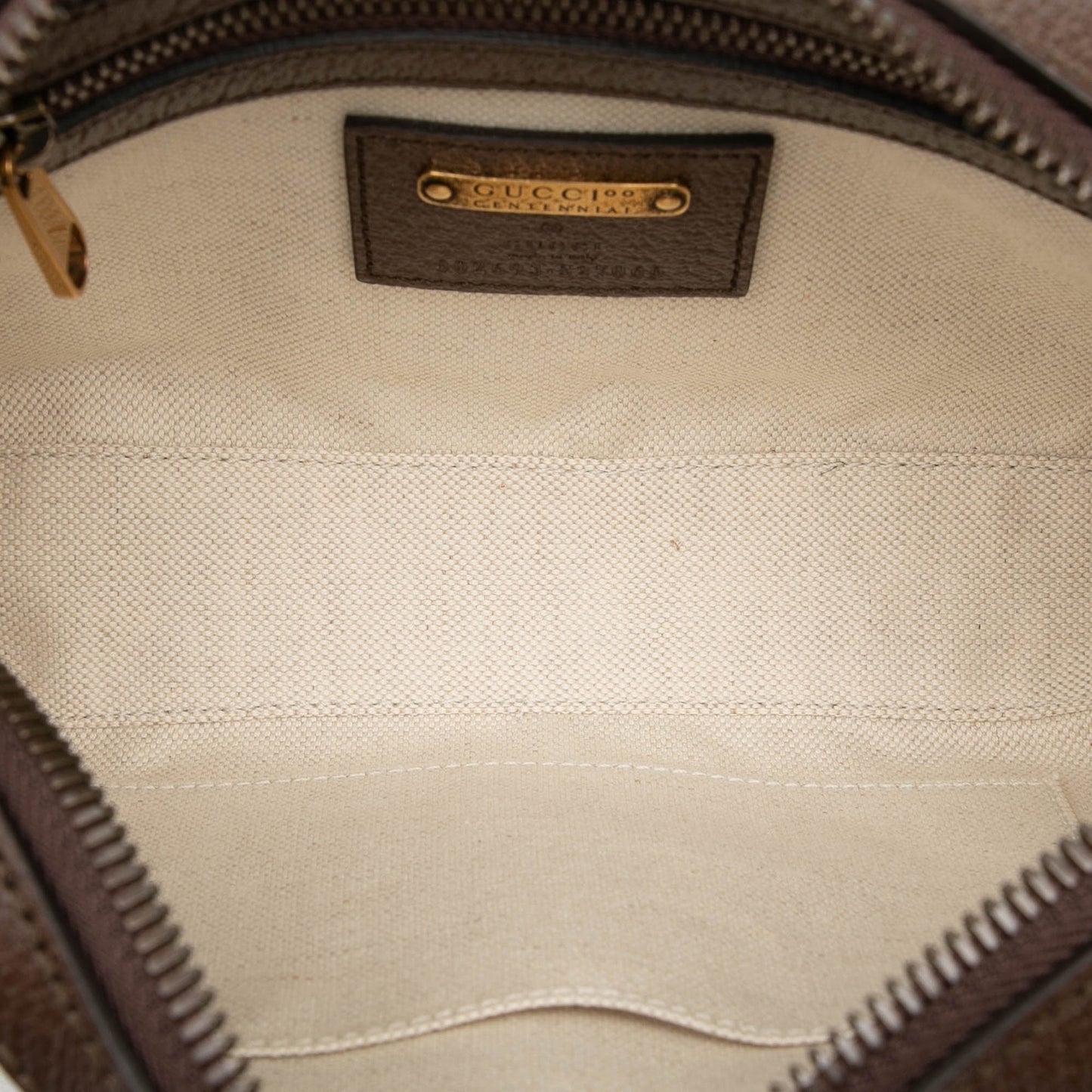 Gucci 100th Anniversary Textured Dollar Calfskin Logo Belt Bag
