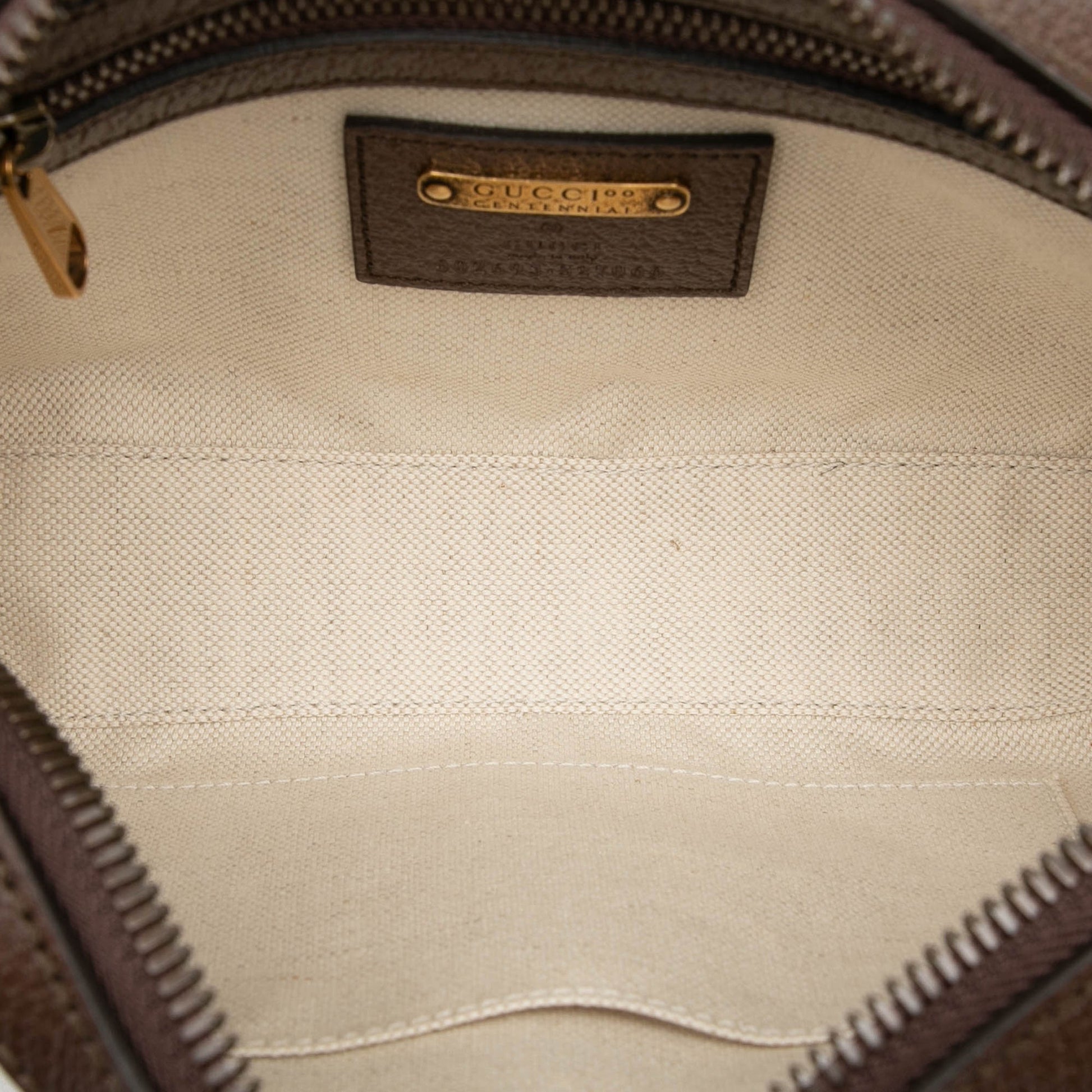Gucci 100th Anniversary Textured Dollar Calfskin Logo Belt Bag