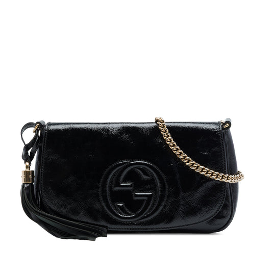 Gucci Medium Patent Soho Chain Flap Crossbody