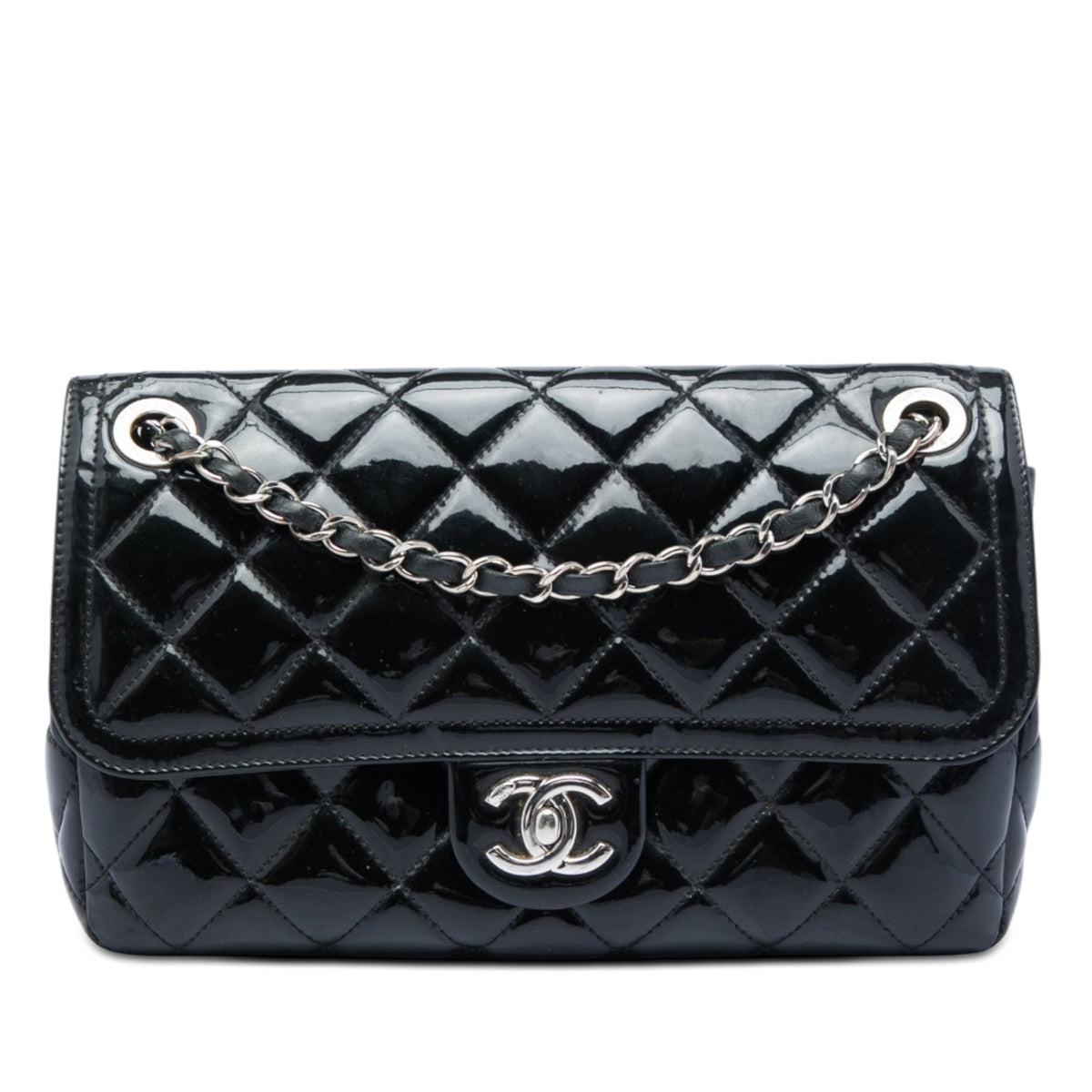 Chanel Small Quilted Patent Coco Shine Flap