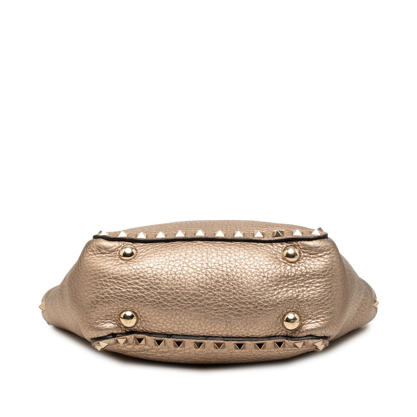 Valentino Mini Metallic Pebbled Calfskin Rockstud Trapeze Satchel