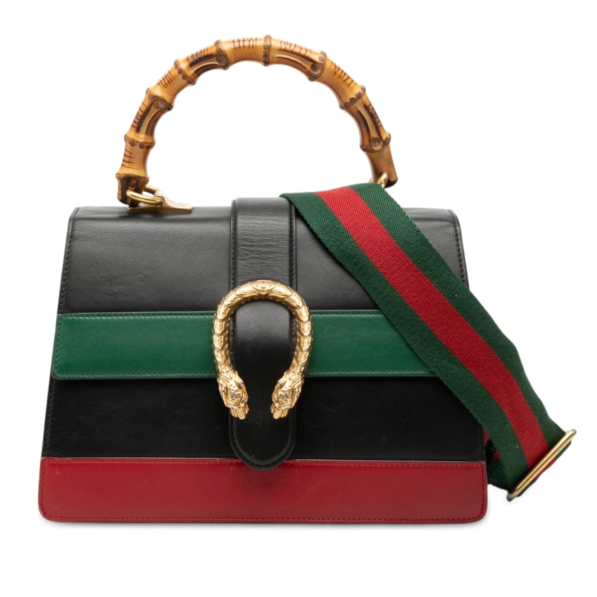 Gucci Medium Calfskin Bamboo Dionysus Web Satchel