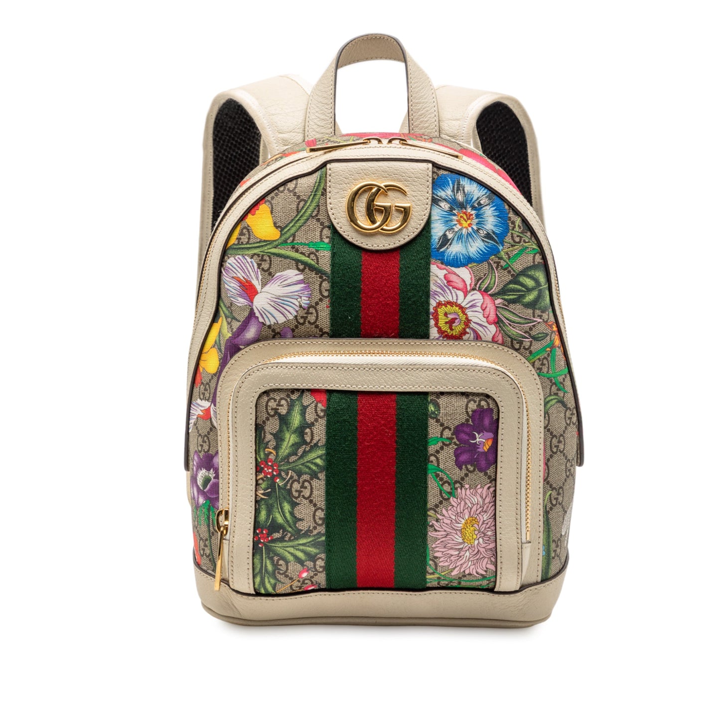 Gucci Small GG Supreme Flora Ophidia Backpack