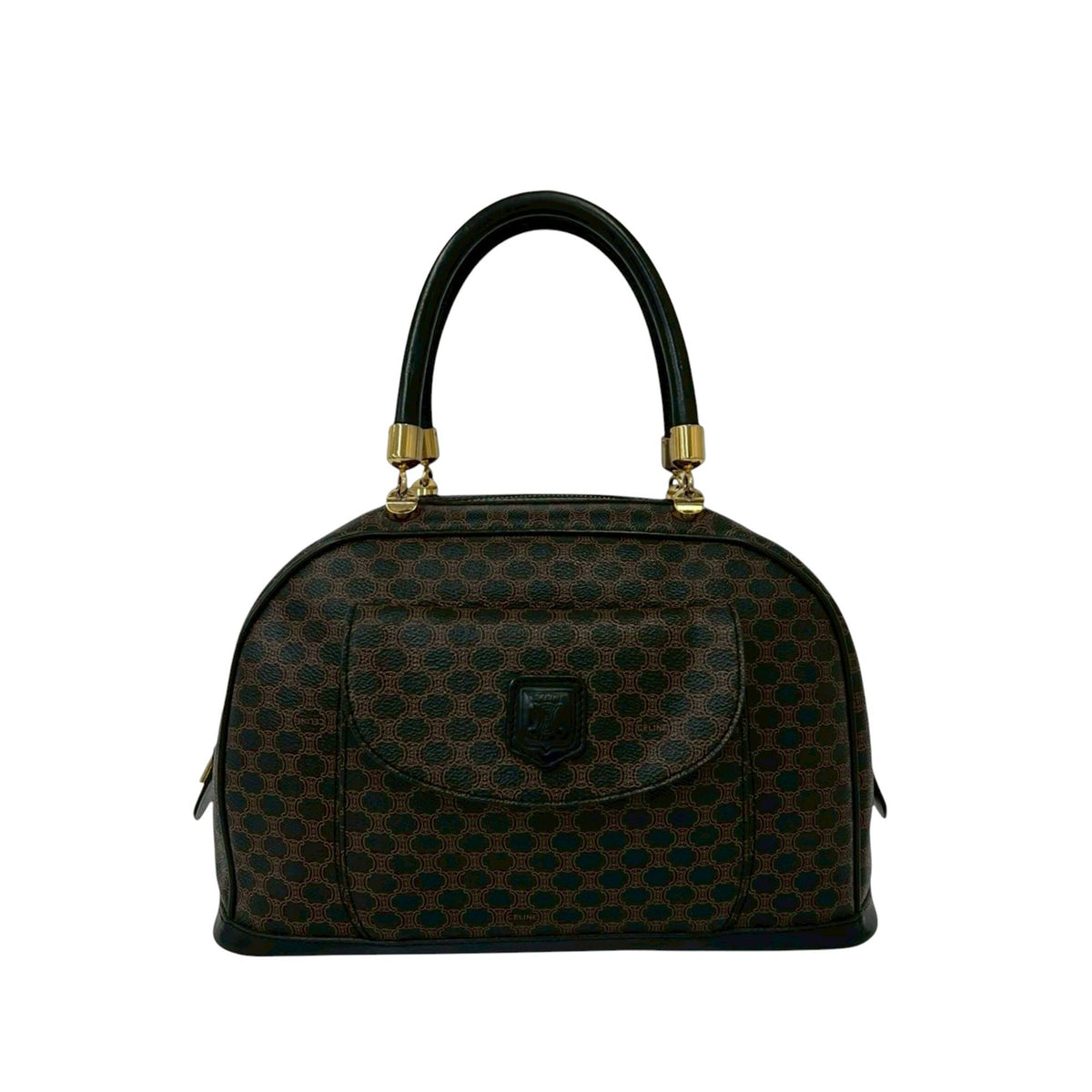 Celine Macadam Coated Canvas Handbag