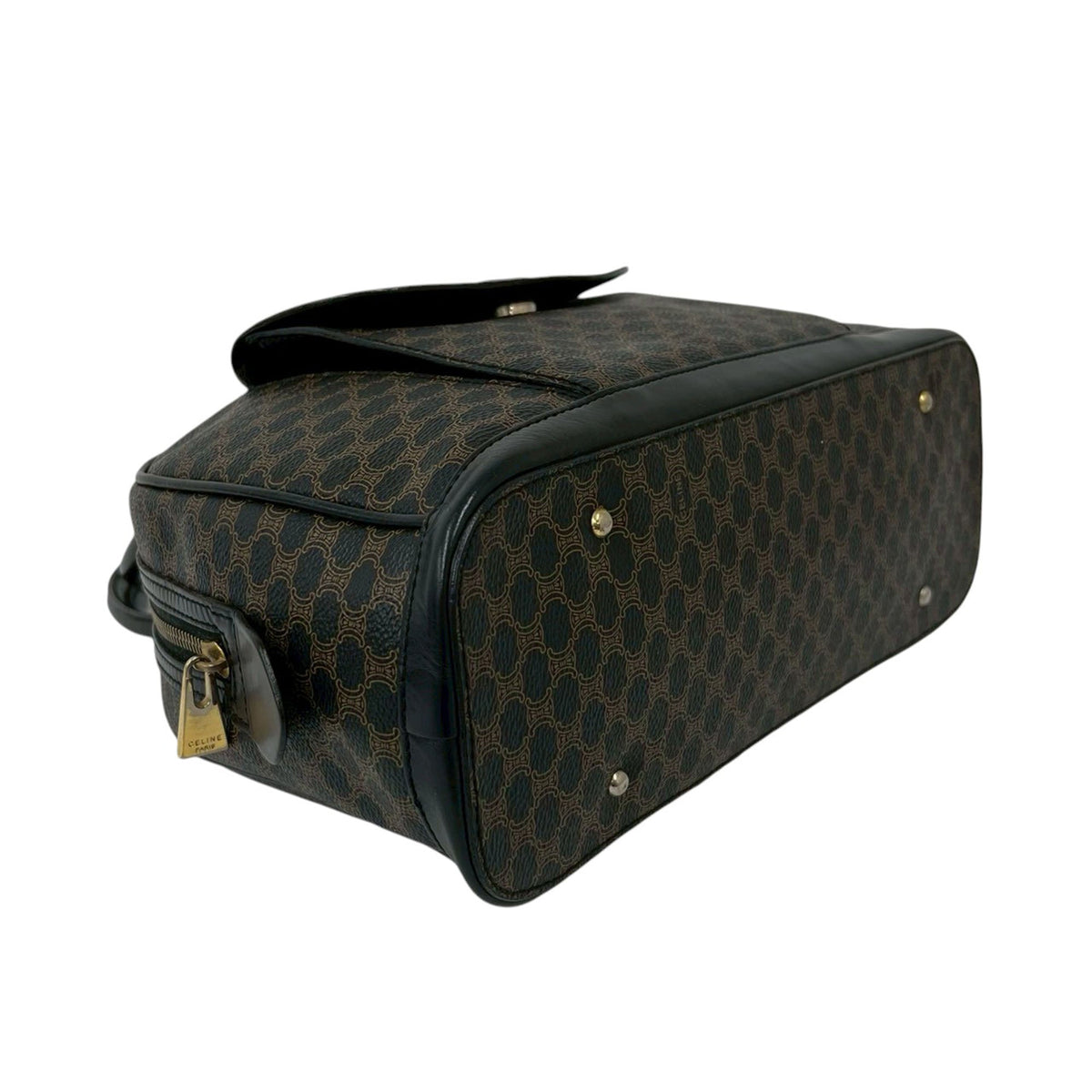 Celine Macadam Coated Canvas Handbag