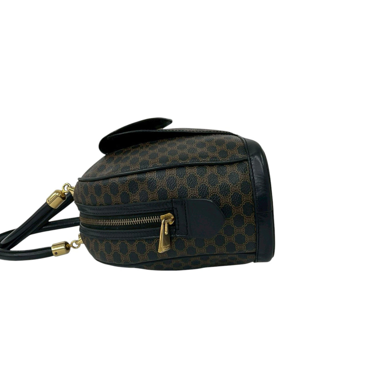 Celine Macadam Coated Canvas Handbag