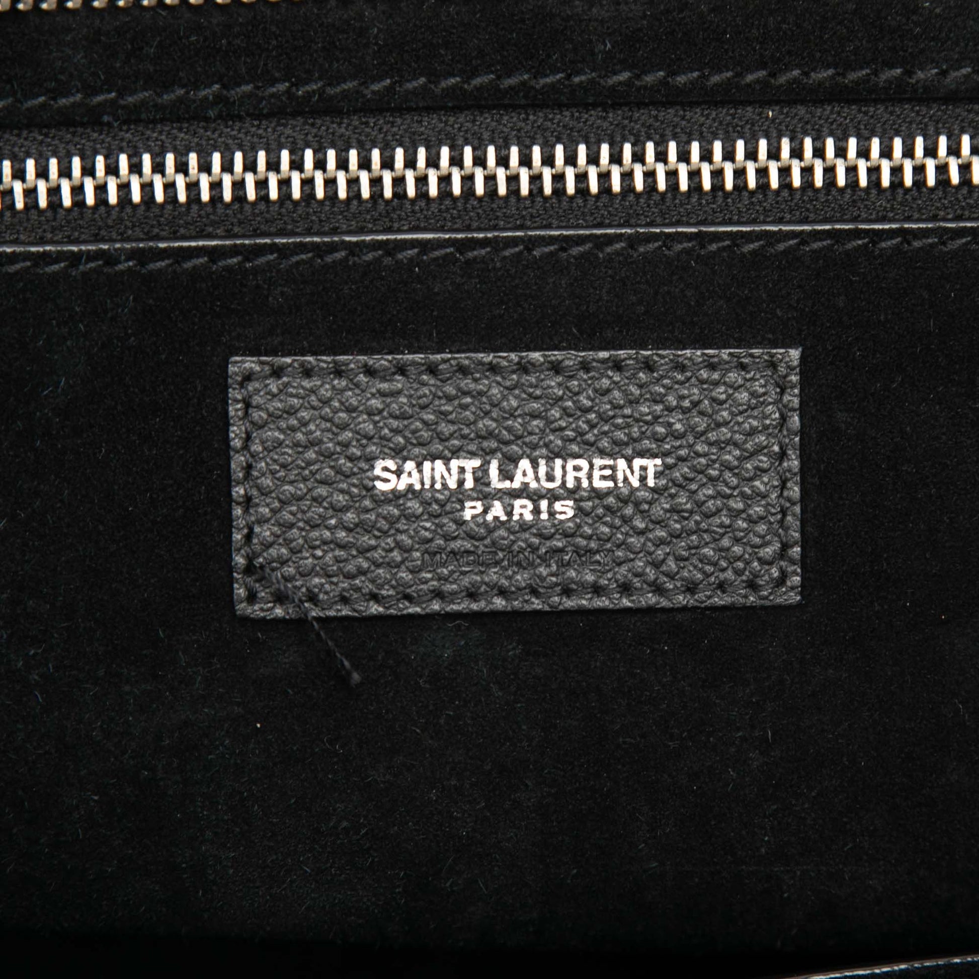 Medium Grained Calfskin Cabas Rive Gauche Satchel