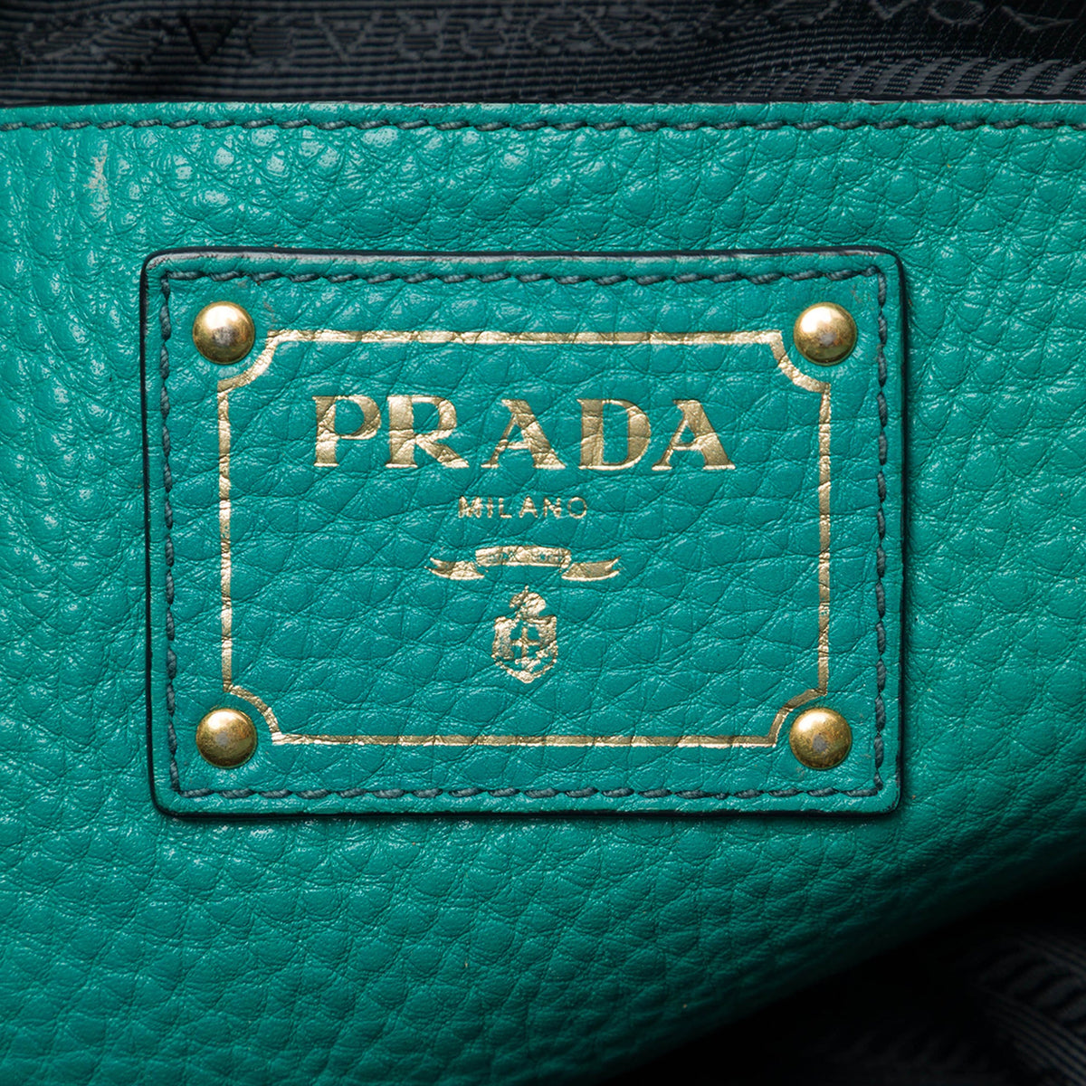 Prada Vitello Daino Front Zip Open Convertible Tote — Blue