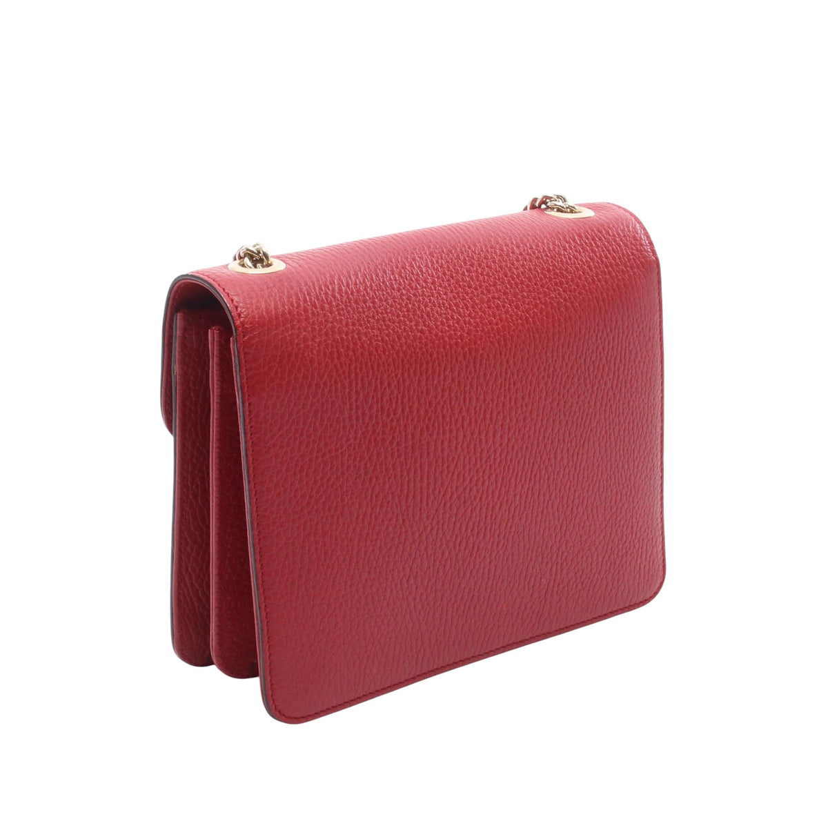Gucci Small Dollar Calfskin Interlocking G Crossbody — Red