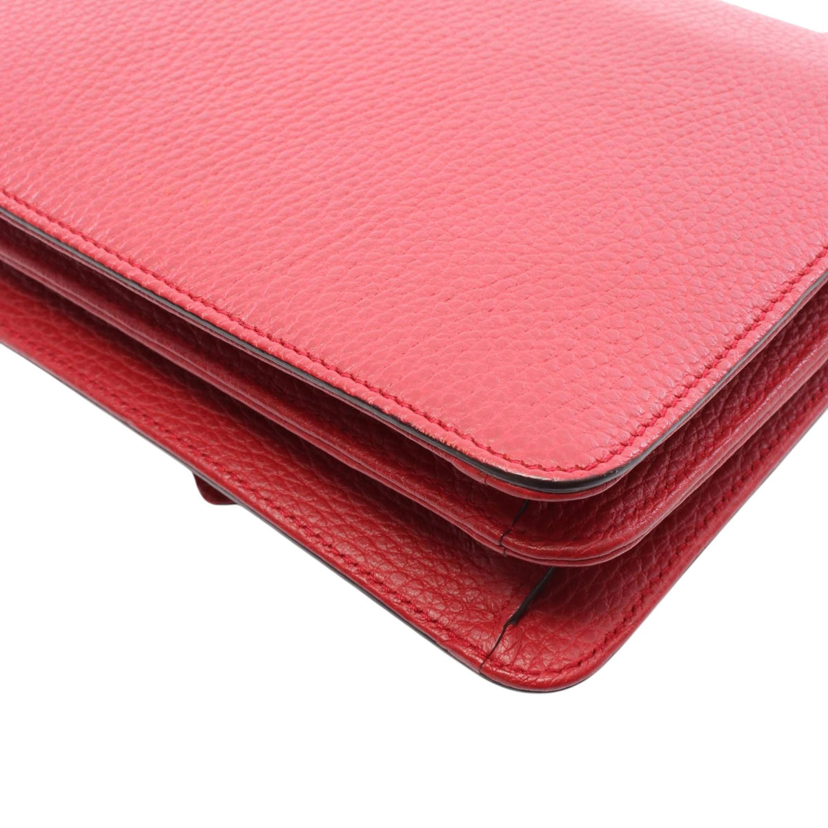 Gucci Small Dollar Calfskin Interlocking G Crossbody — Red