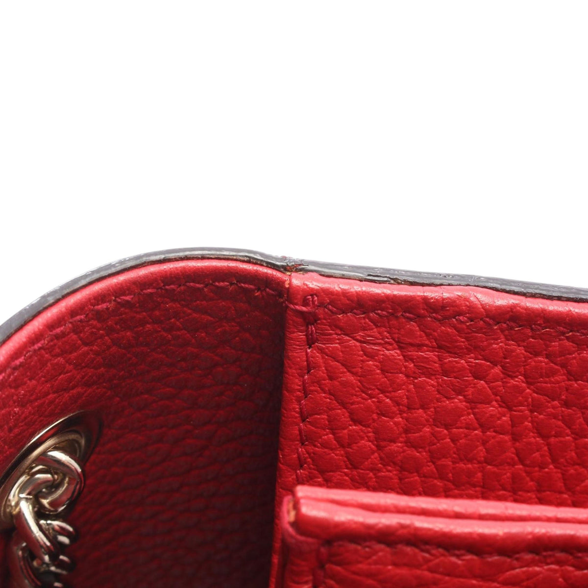 Gucci Small Dollar Calfskin Interlocking G Crossbody — Red