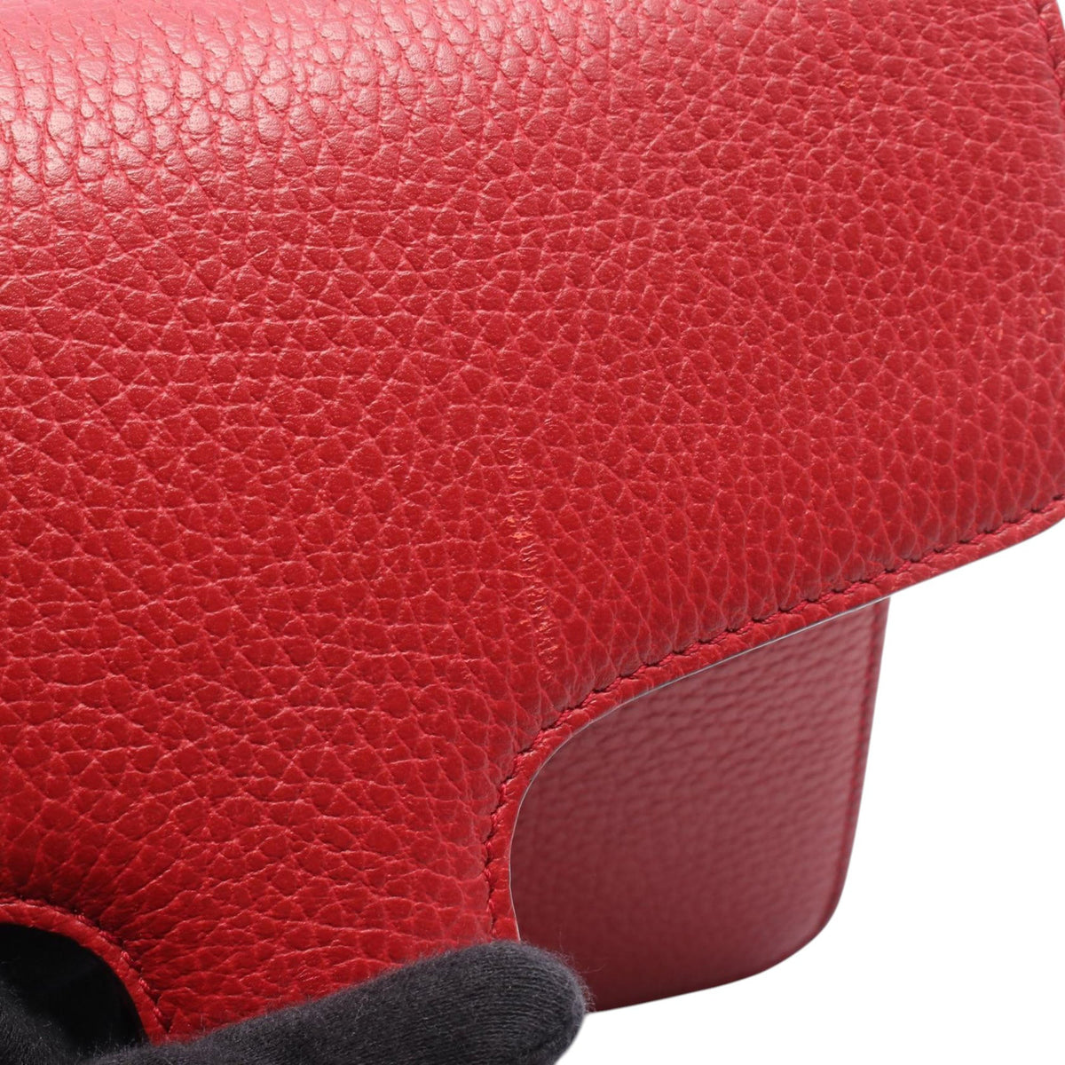 Gucci Small Dollar Calfskin Interlocking G Crossbody — Red