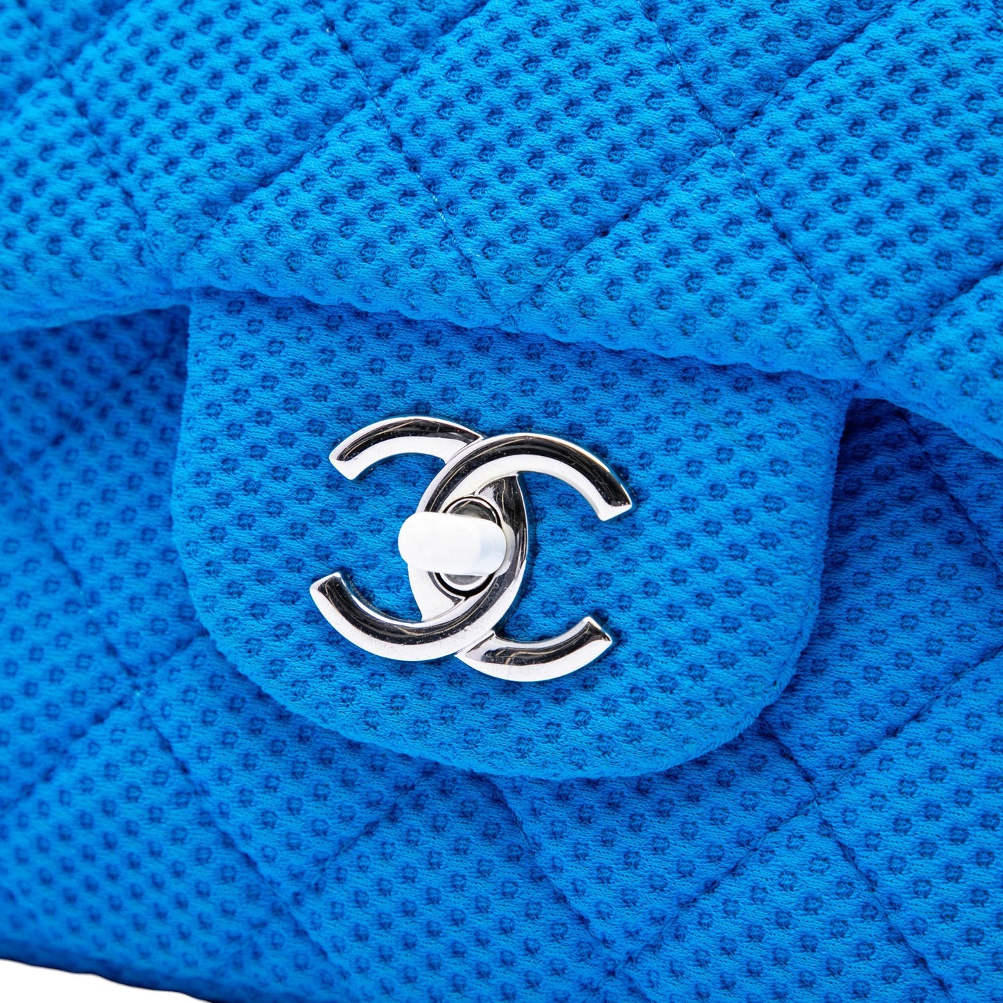 Chanel Jumbo Classic Perforated Jersey Single Flap