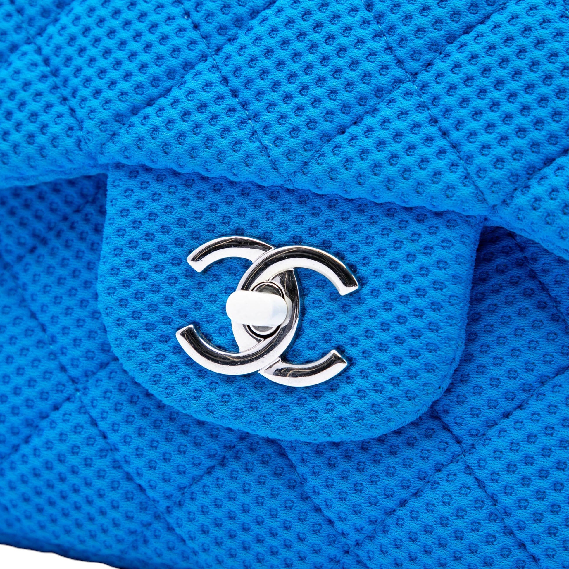 Chanel Jumbo Classic Perforated Jersey Single Flap