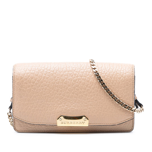 Textured Leather Madison Wallet On Chain