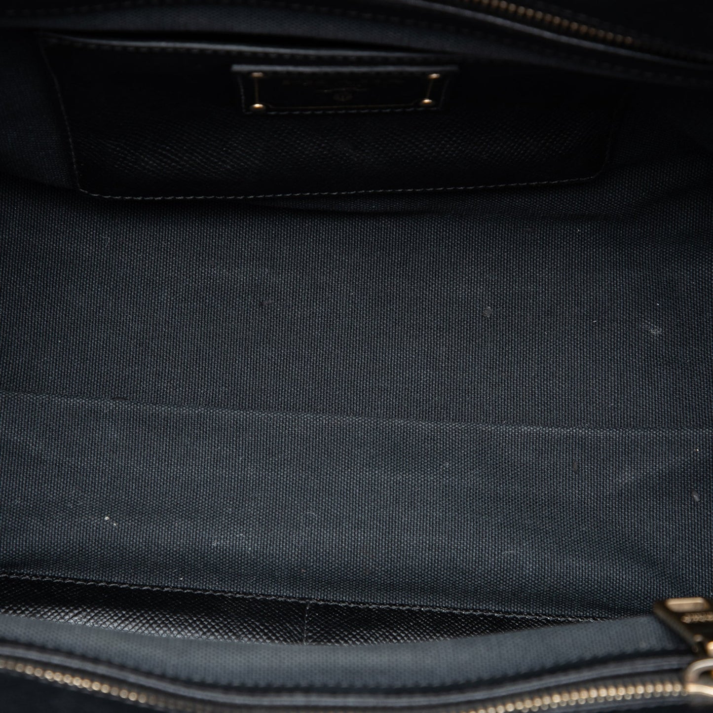 Prada Bicolor Saffiano Cuir Trimmed Canvas Satchel