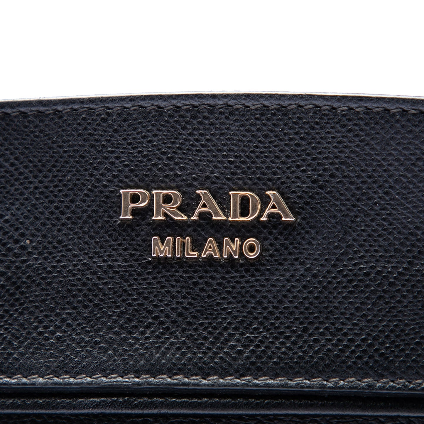 Prada Bicolor Saffiano Cuir Trimmed Canvas Satchel