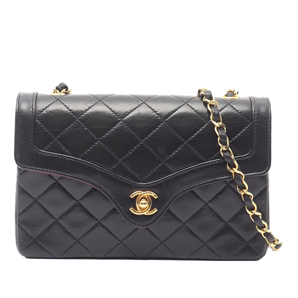 Chanel CC Quilted Lambskin Turnlock Single Flap