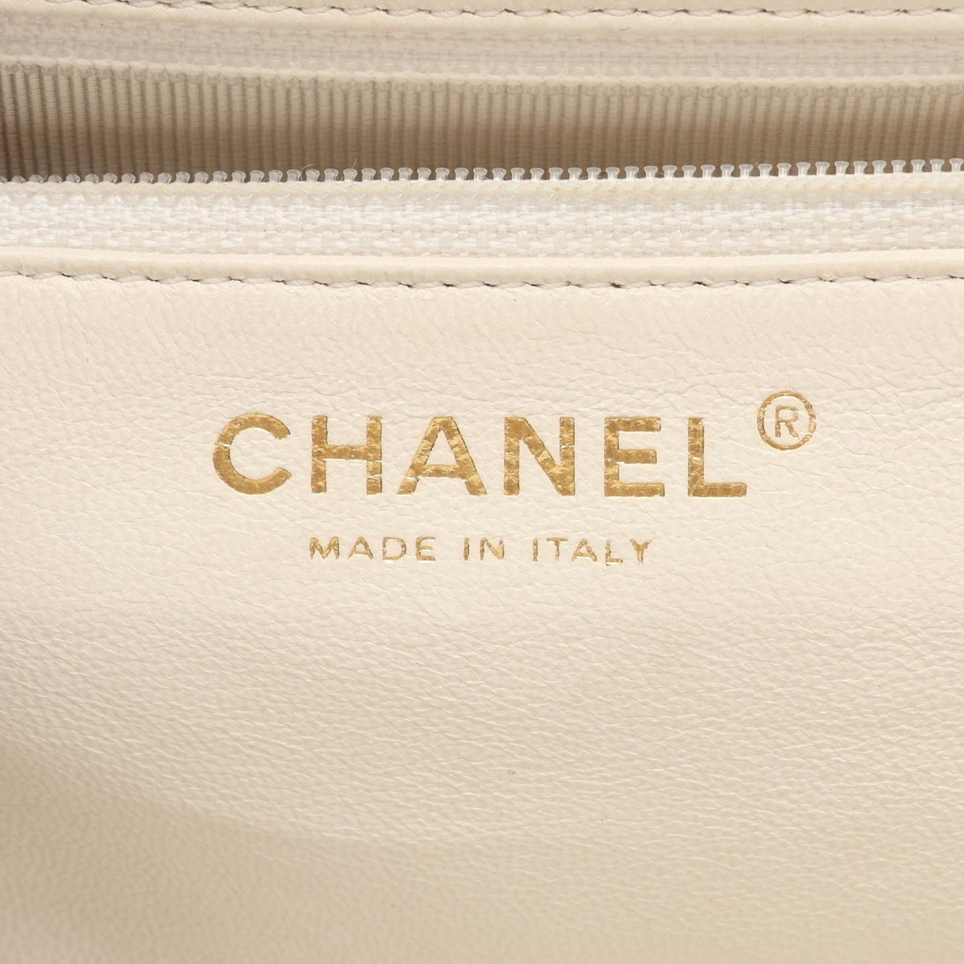 Chanel CC Quilted Caviar Wooden Bar Shoulder Bag