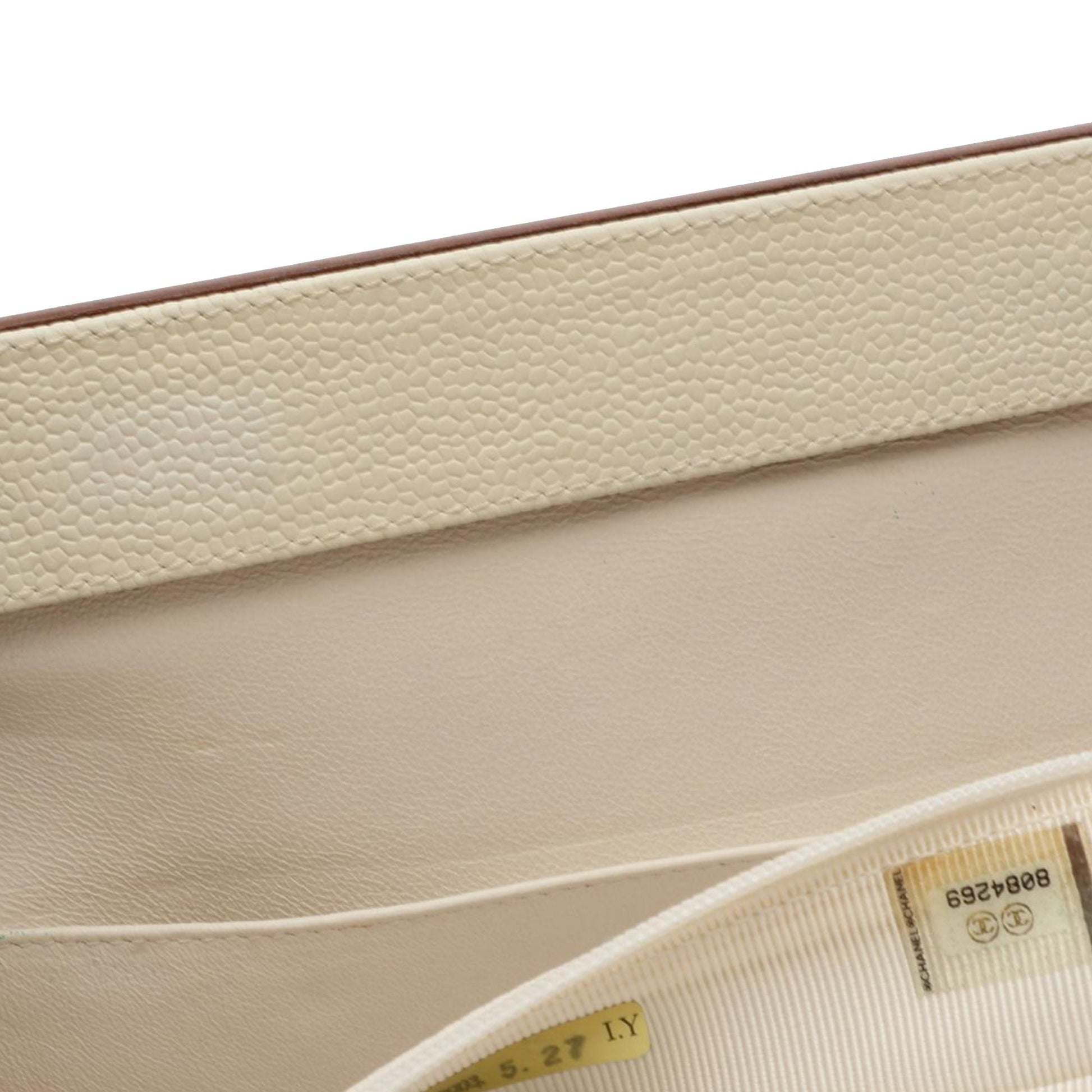 Chanel CC Quilted Caviar Wooden Bar Shoulder Bag