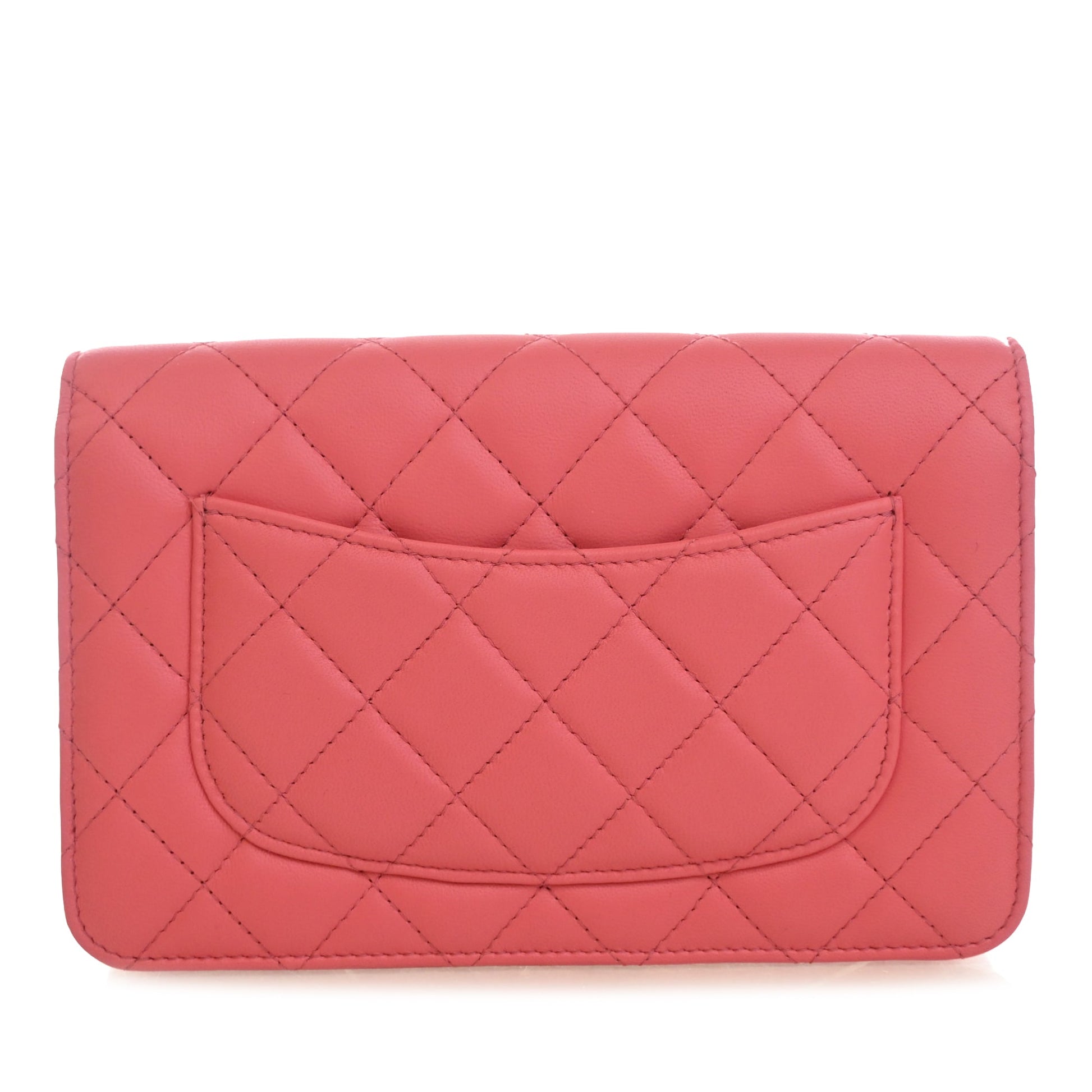Chanel CC Quilted Lambskin Pearl Crush Wallet On Chain