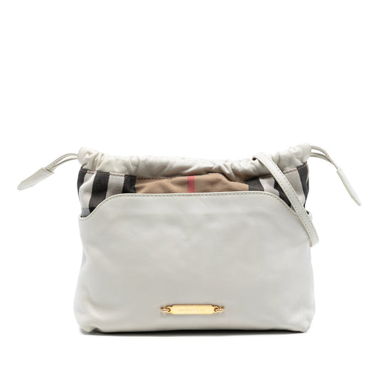 Burberry House Check Canvas and Calfskin Little Crush Crossbody