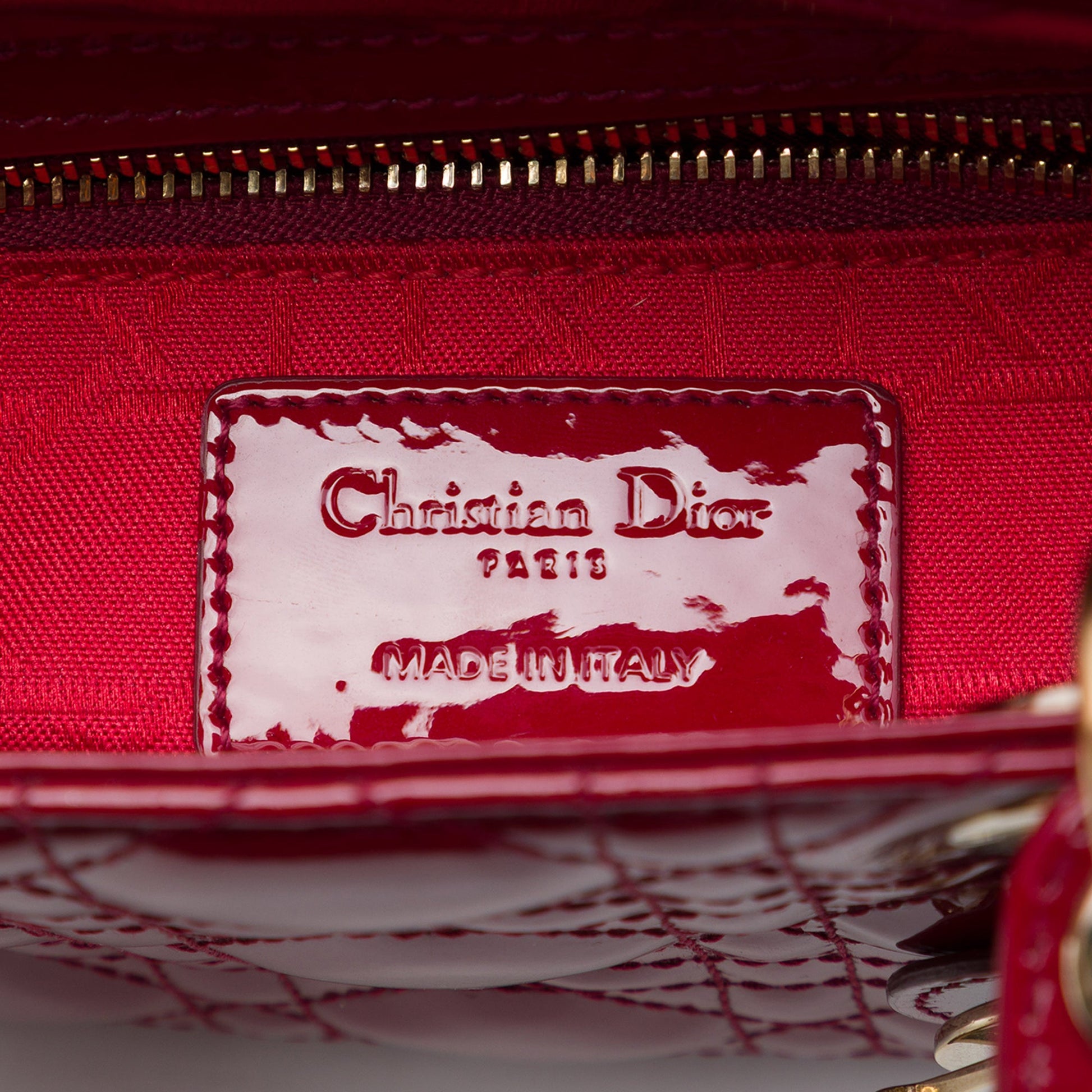 Dior Mini Patent Cannage Lady Dior