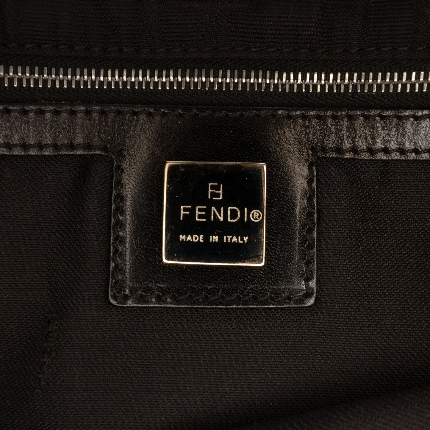 Fendi Zucca Canvas Shoulder Bag