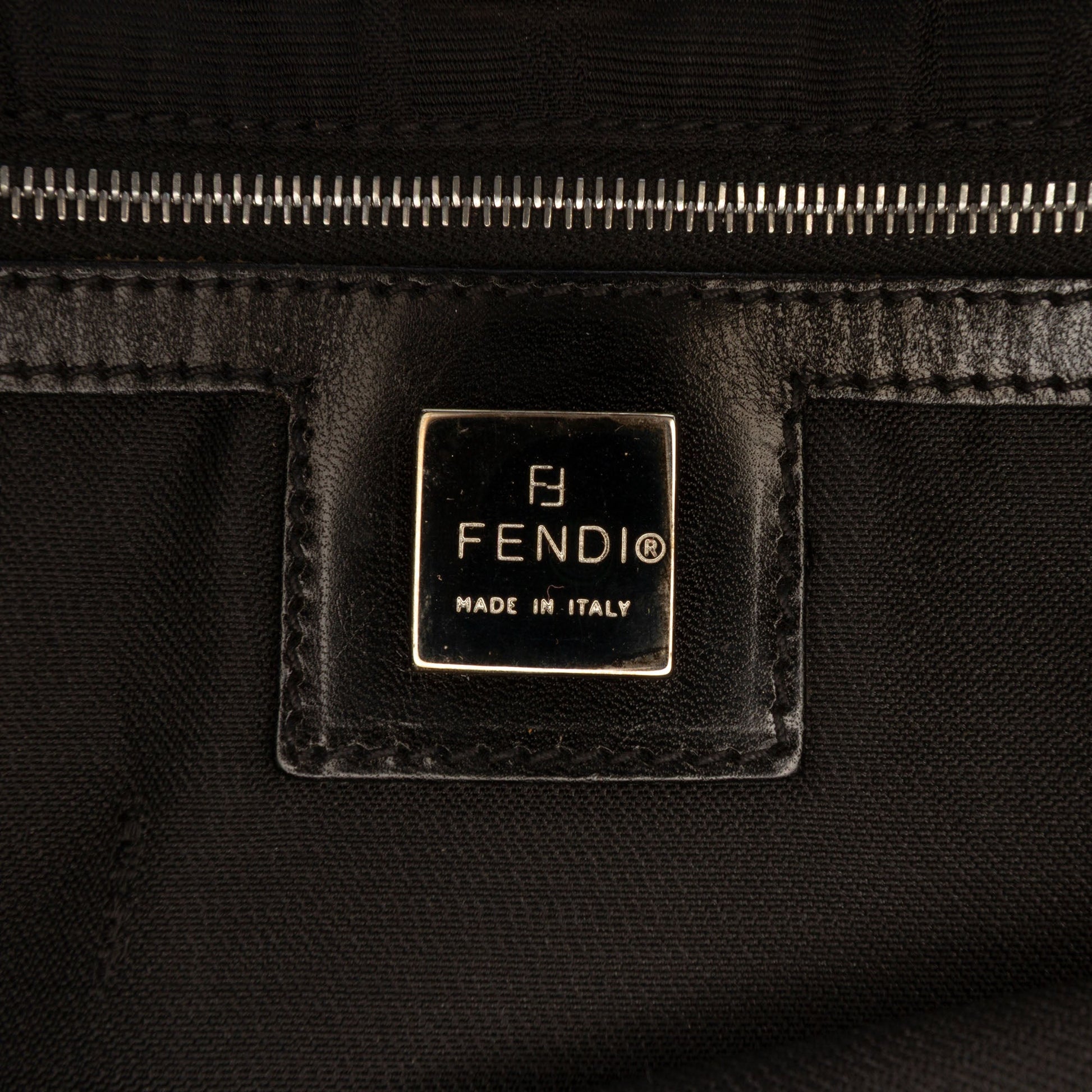 Fendi Zucca Canvas Shoulder Bag