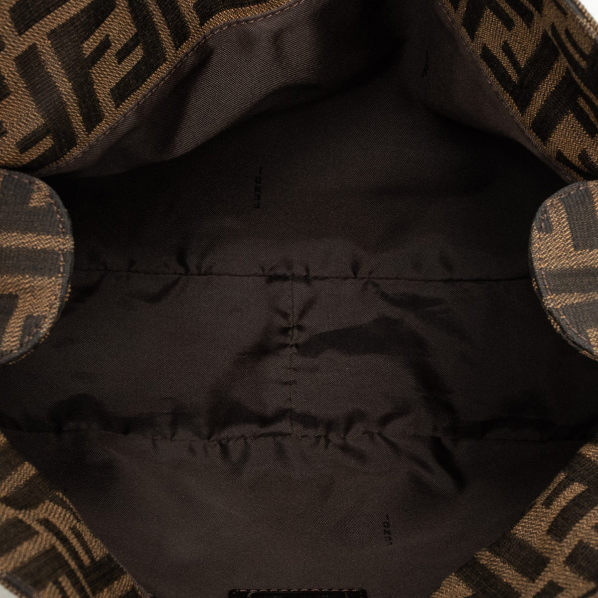 Fendi Zucca Canvas Shoulder Bag — Brown