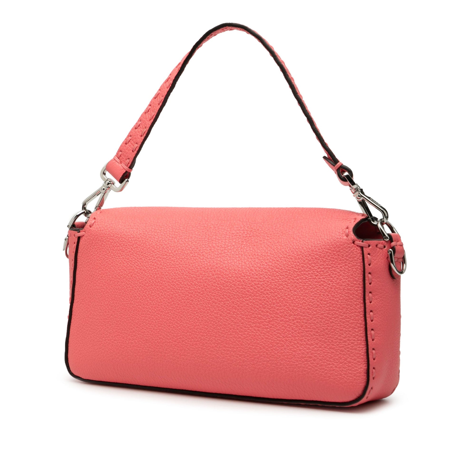 Fendi Leather Selleria Baguette Satchel