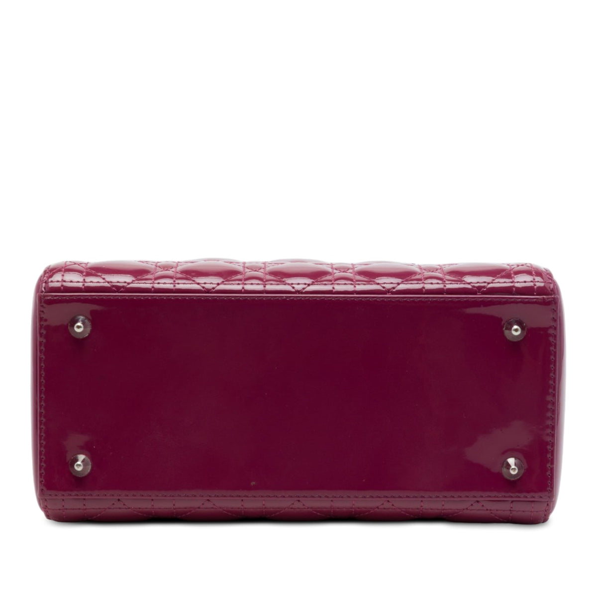 Dior Medium Patent Cannage Lady Dior — Pink