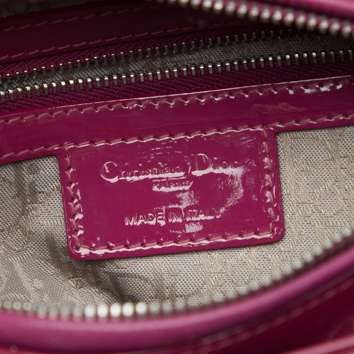 Dior Medium Patent Cannage Lady Dior — Pink