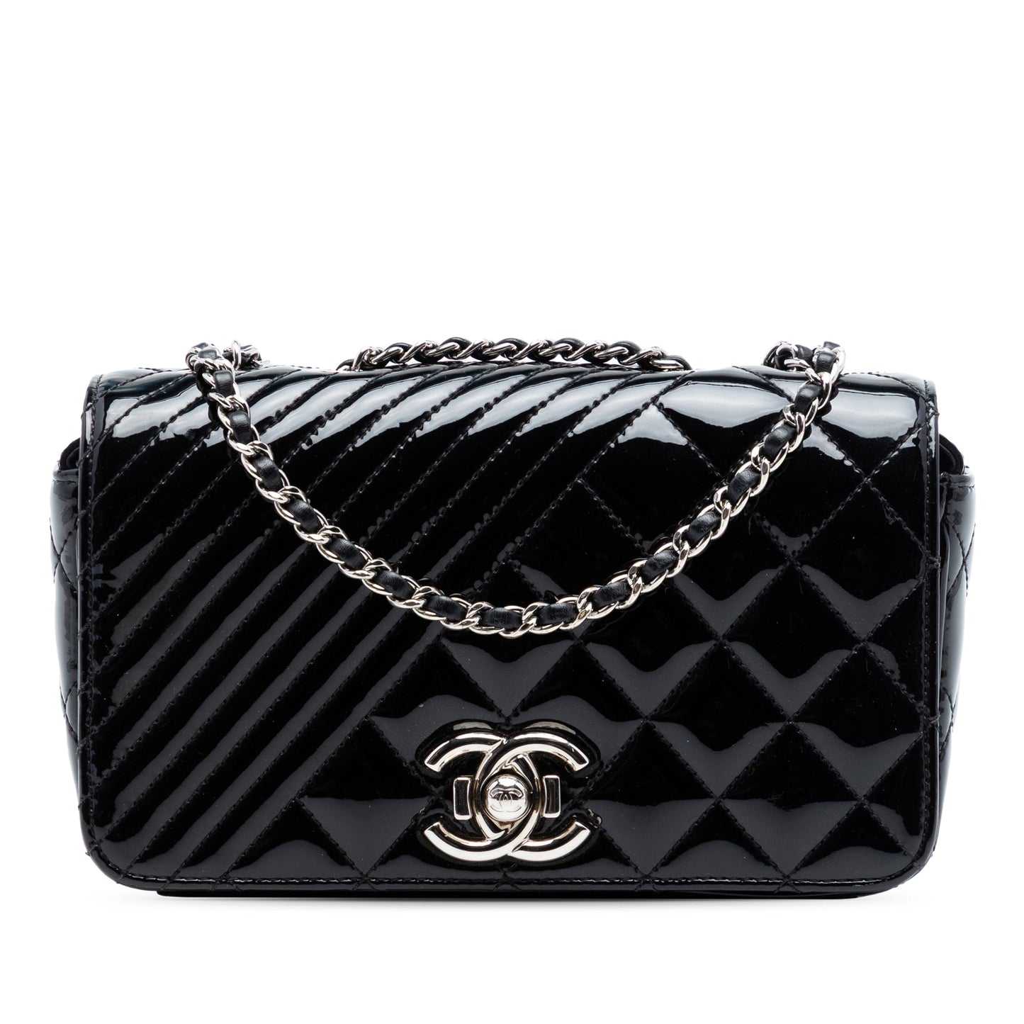 Chanel Small Quilted Patent Coco Boy Flap