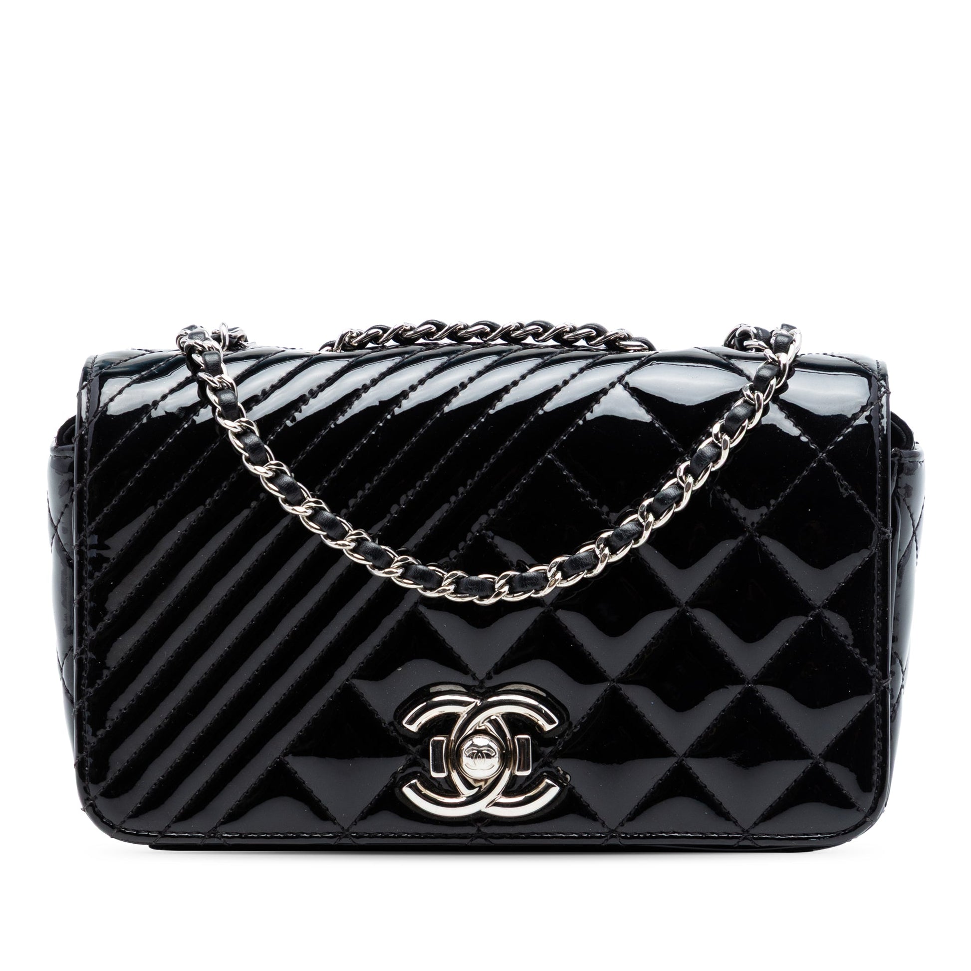 Chanel Small Quilted Patent Coco Boy Flap