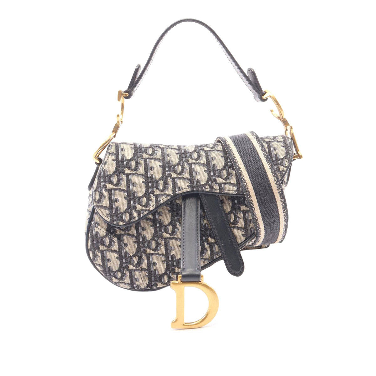 Dior Mini Oblique Canvas Saddle Bag