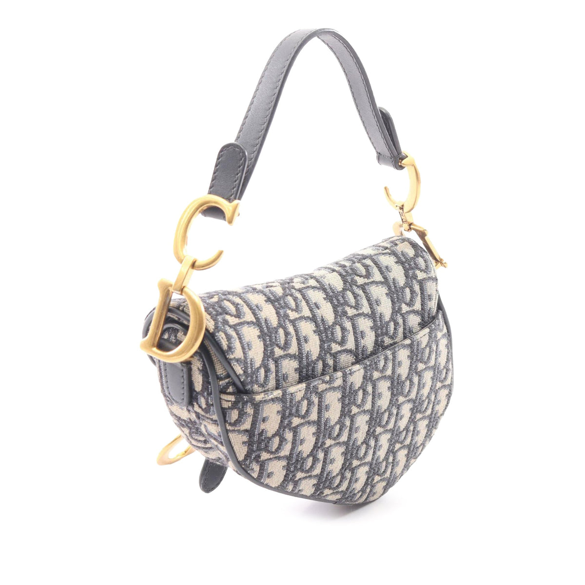 Dior Mini Oblique Canvas Saddle Bag