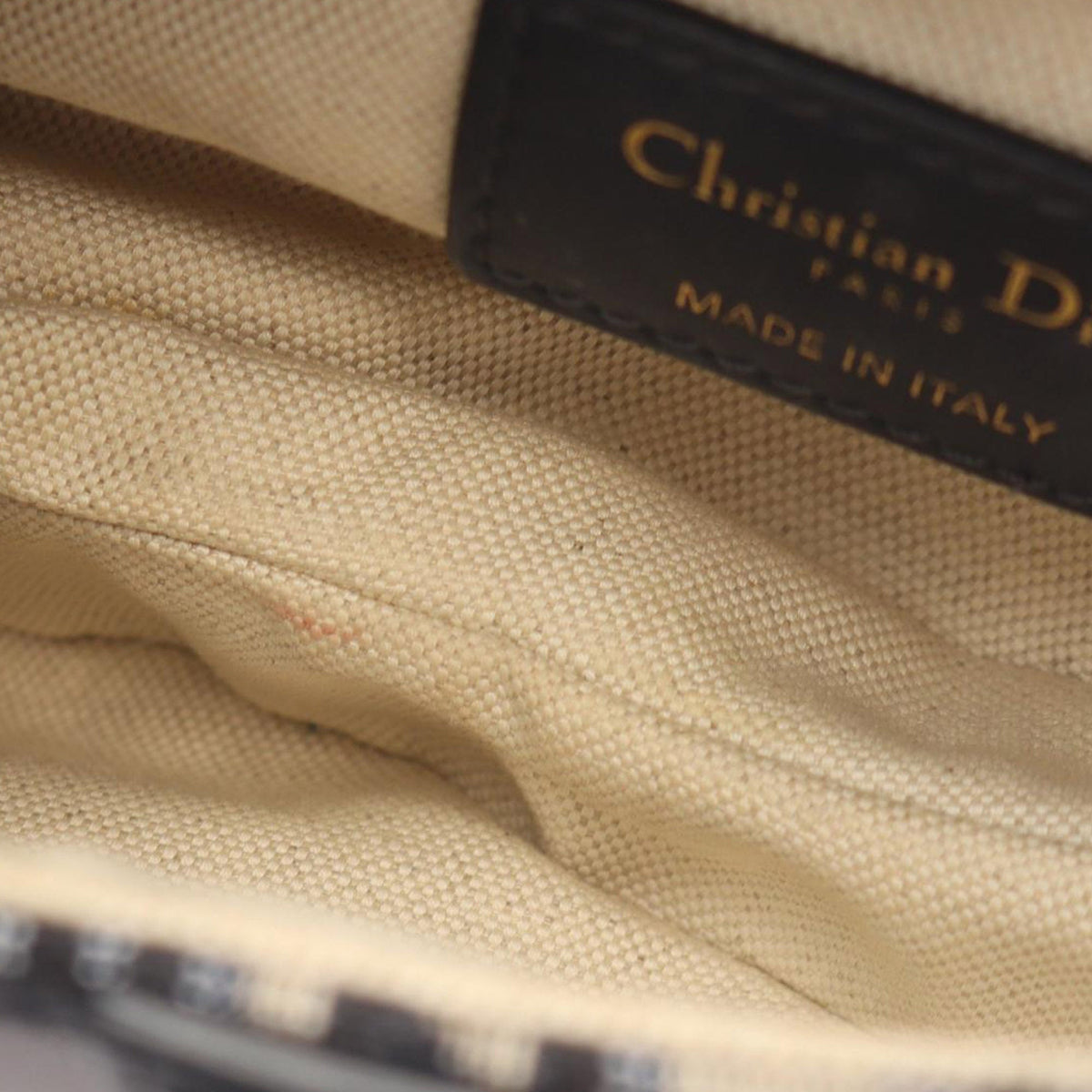 Dior Mini Oblique Canvas Saddle Bag