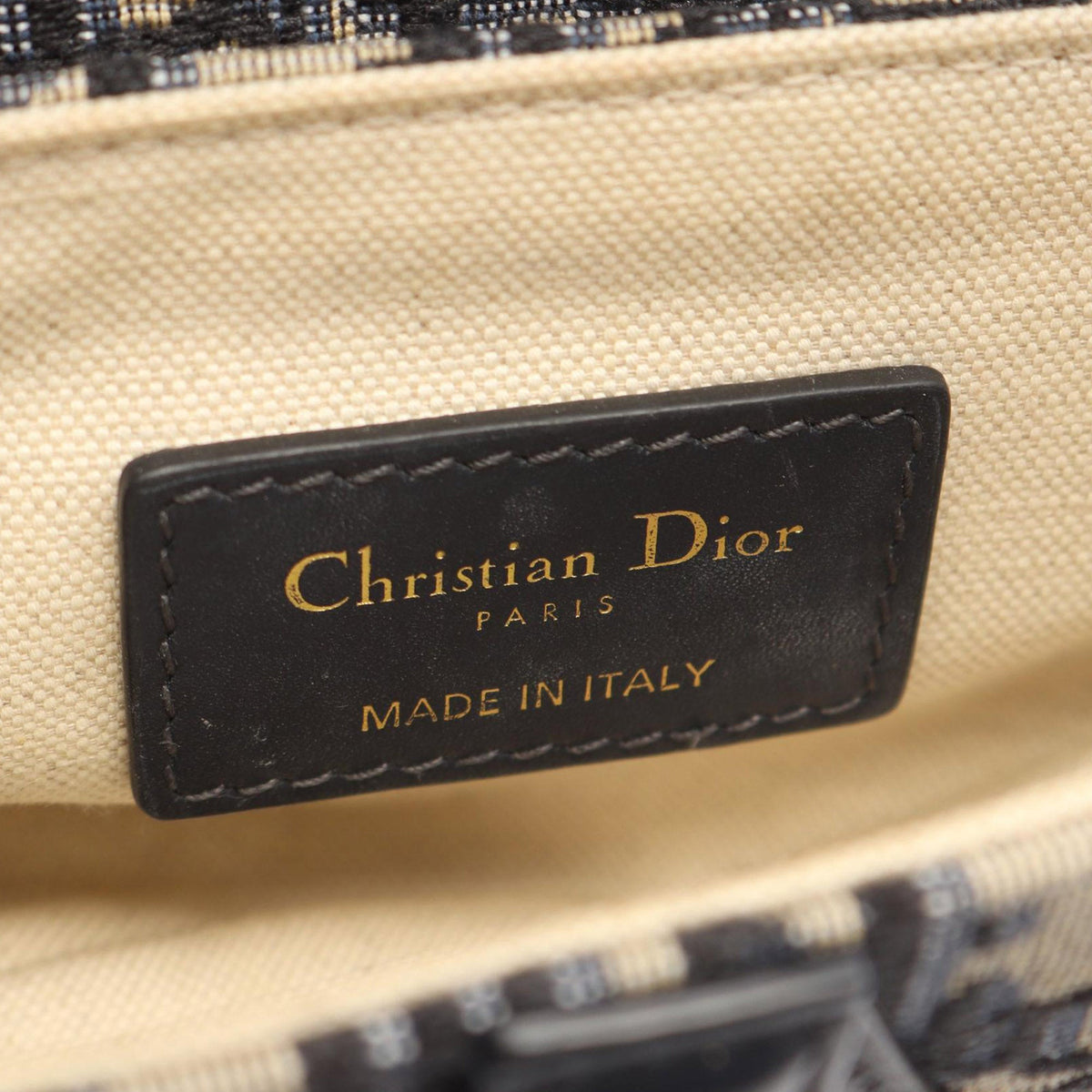 Dior Mini Oblique Canvas Saddle Bag