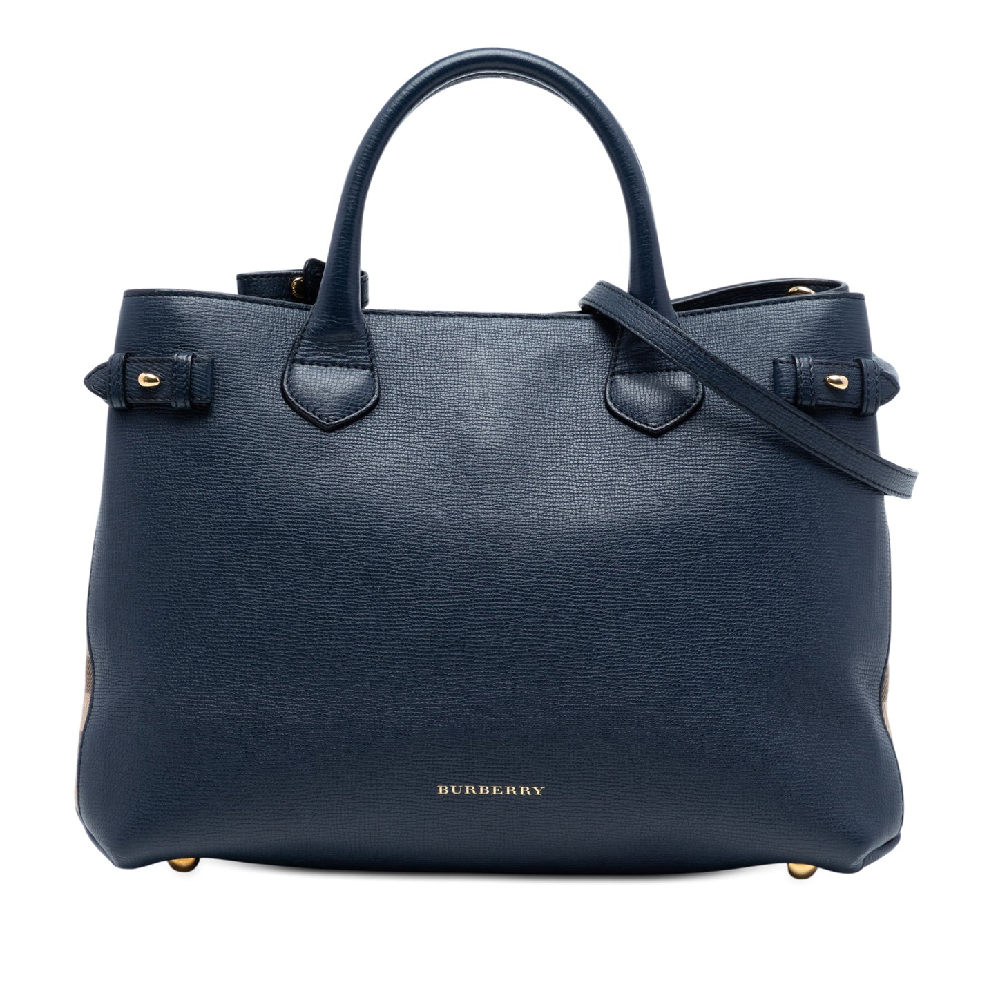 Burberry Medium Leather and House Check Banner Satchel