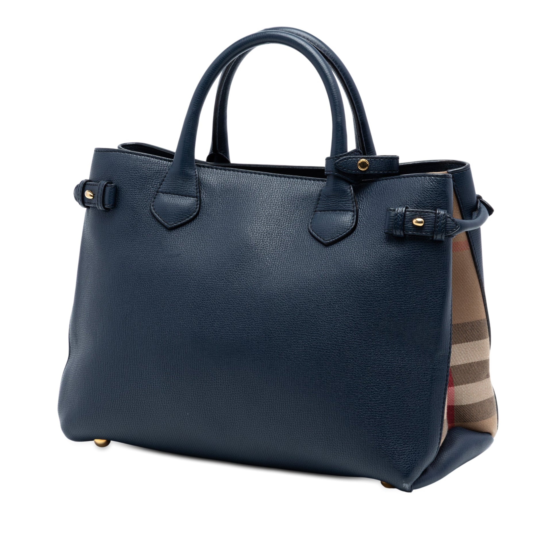 Burberry Medium Leather and House Check Banner Satchel