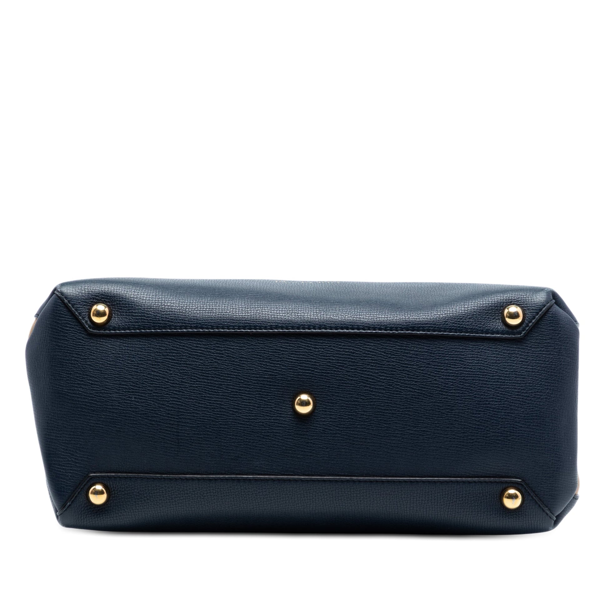 Burberry Medium Leather and House Check Banner Satchel