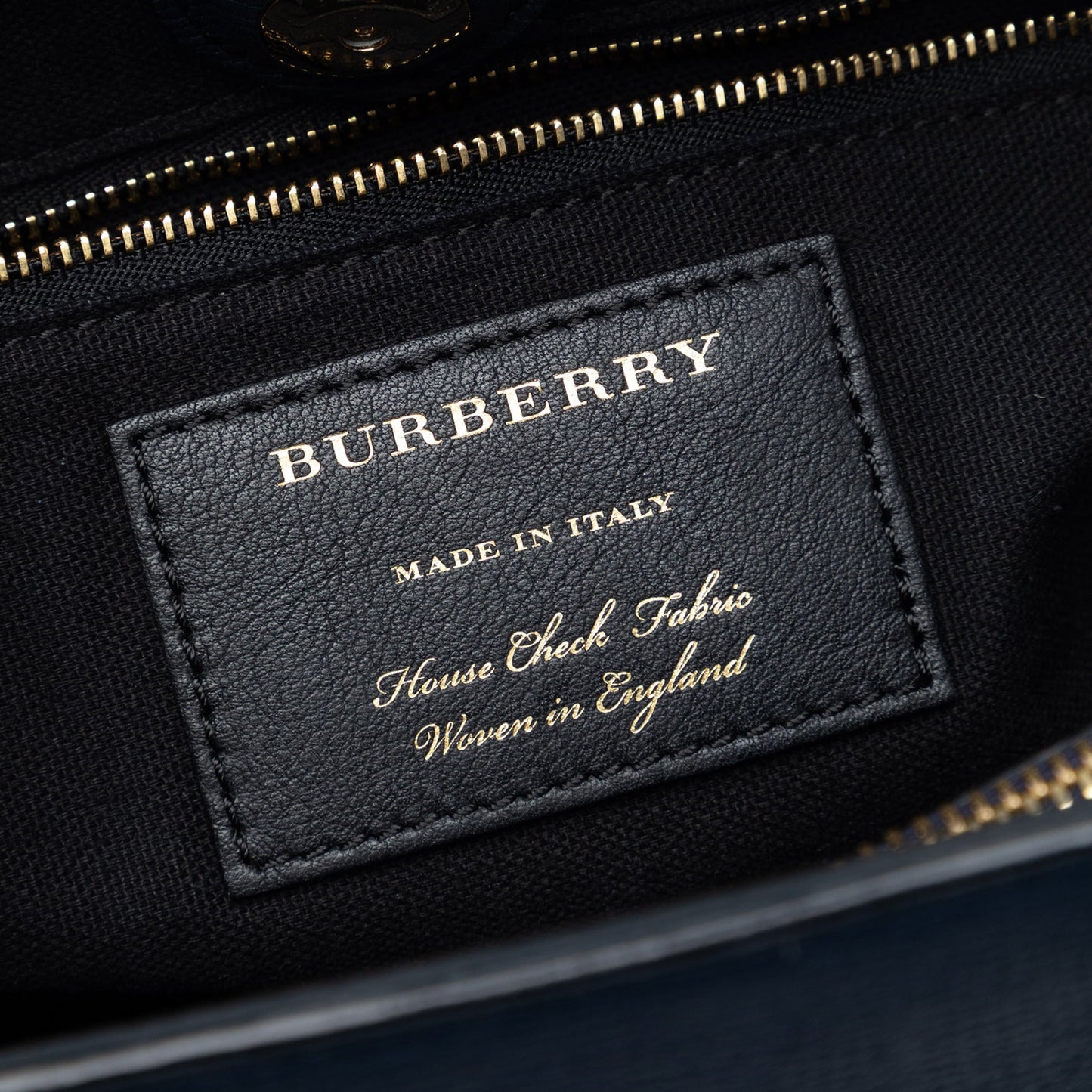Burberry Medium Leather and House Check Banner Satchel