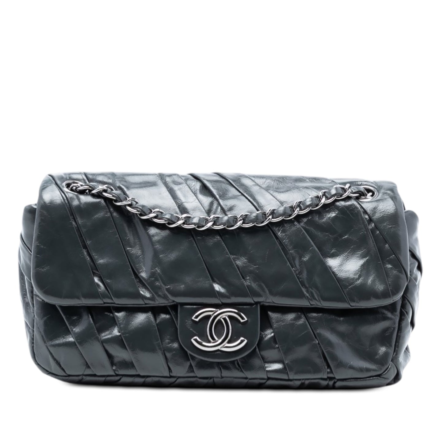 Chanel Medium Glazed Calfskin Twisted Flap