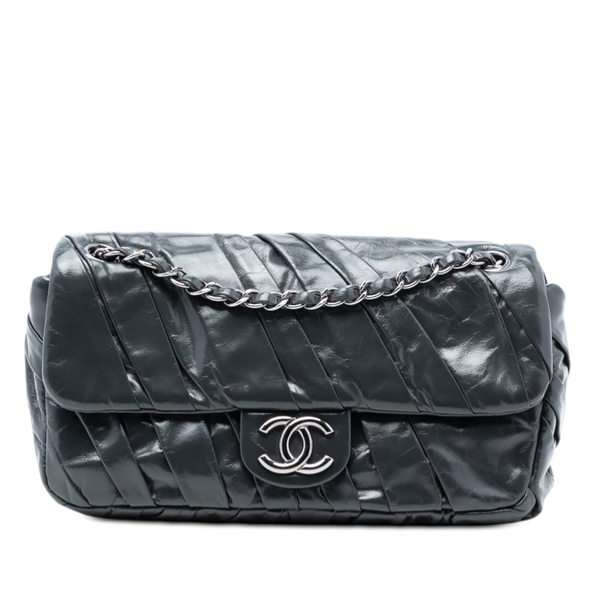 Chanel Medium Glazed Calfskin Twisted Flap