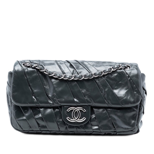 Chanel Medium Glazed Calfskin Twisted Flap