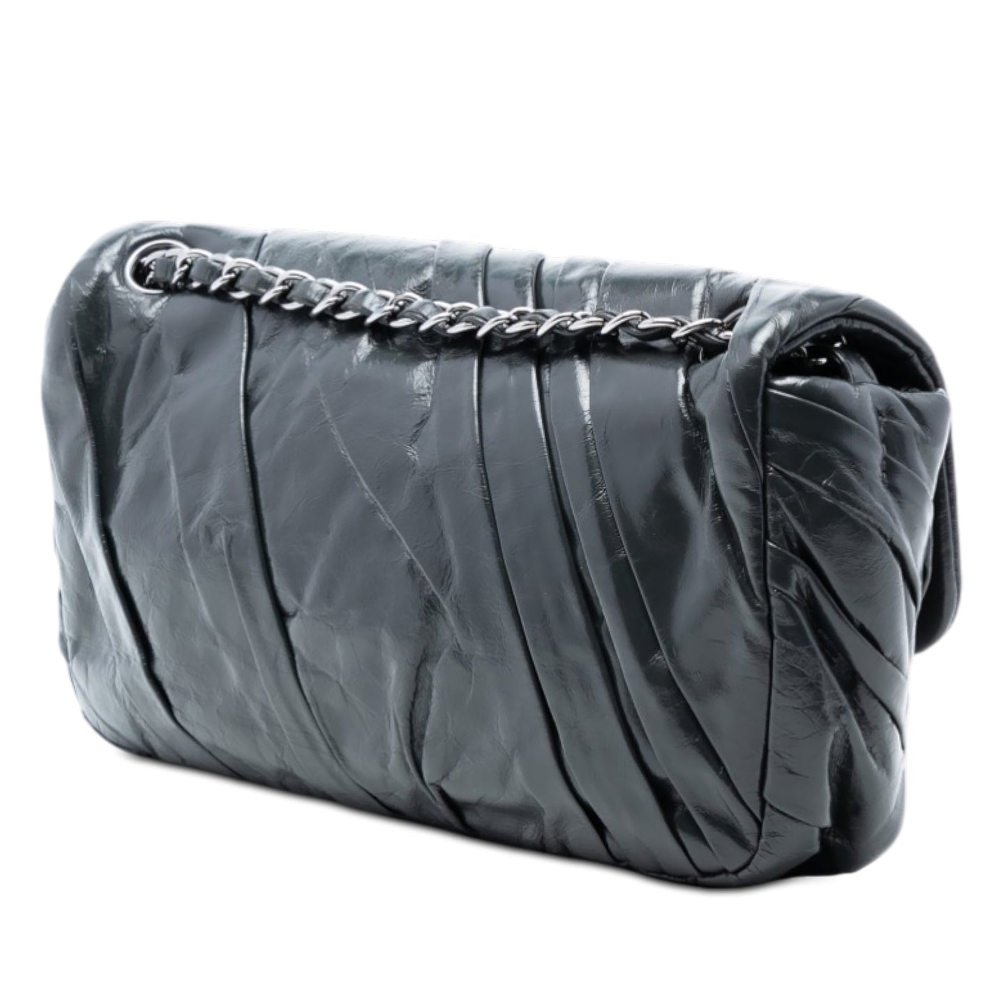 Chanel Medium Glazed Calfskin Twisted Flap
