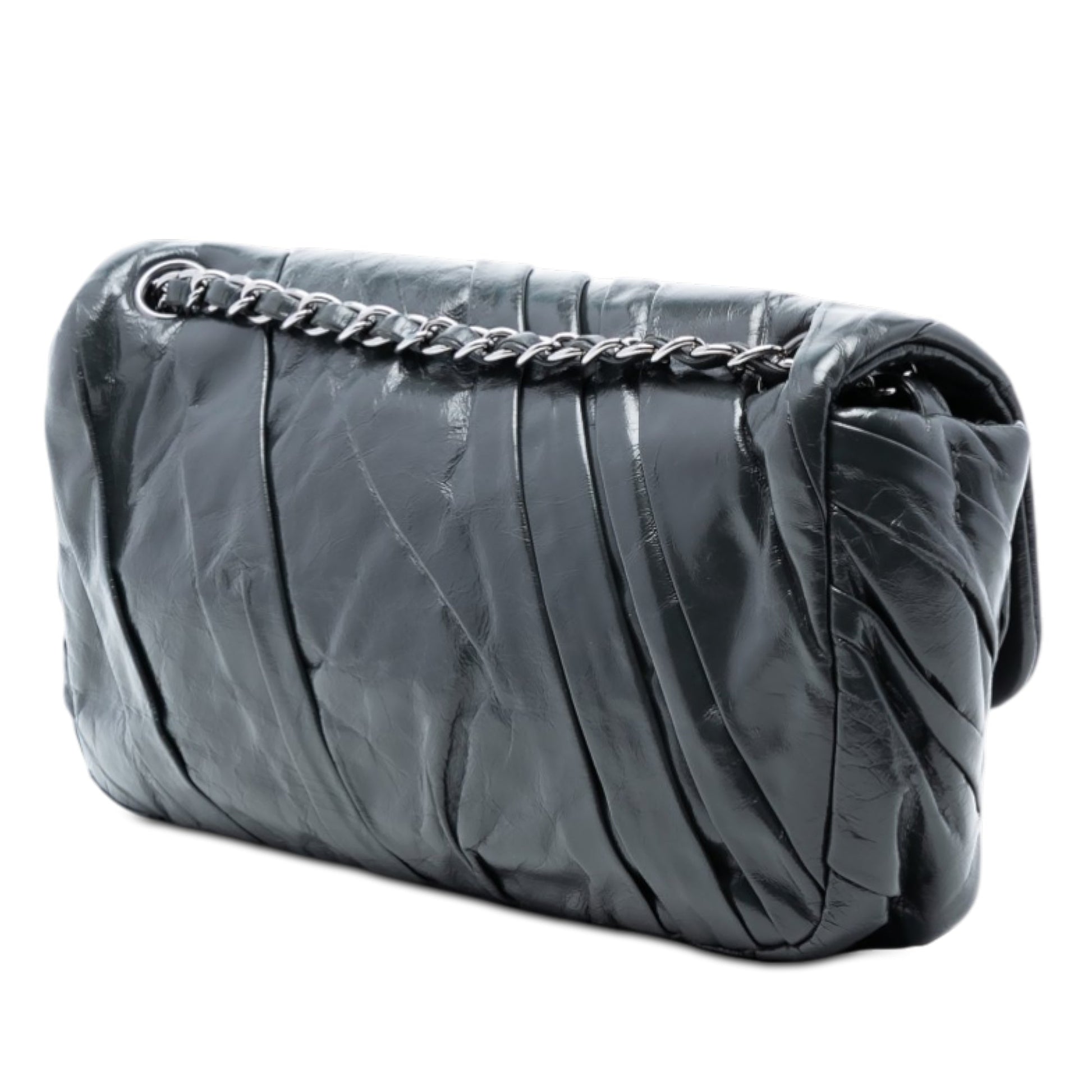 Chanel Medium Glazed Calfskin Twisted Flap